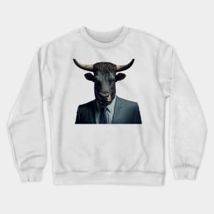 bull in a suit Crewneck Sweatshirt